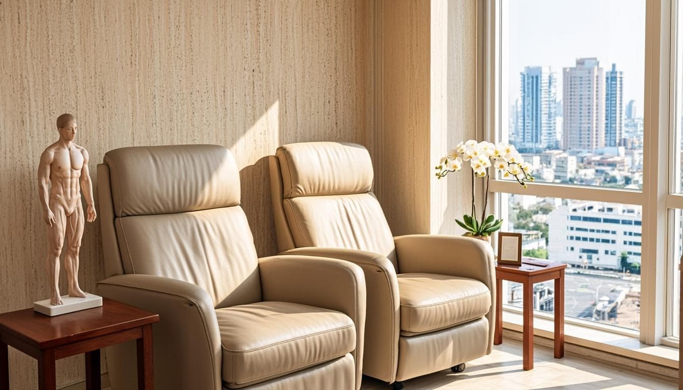 Ivory consultation room of Case PS-19 — the anonymised Jumeirah plastic surgery practice rebuilt around consultation-first funnels and YMYL trust signals