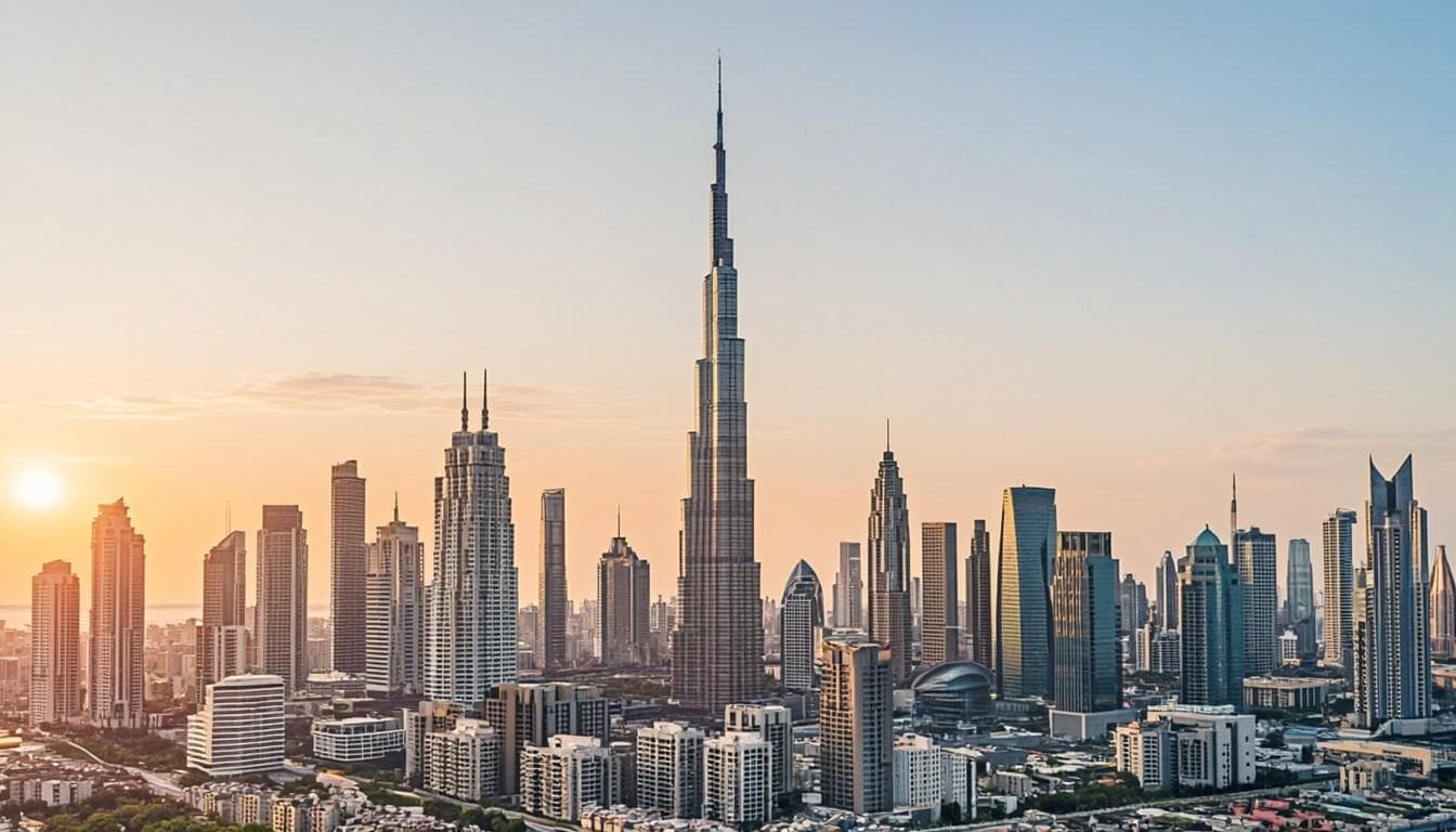 Dubai skyline at golden hour, home of the Arab SEO studio
